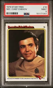 1979 TOPPS STAR TREK SECURITY CHIEF CHEKOV #18 TRADING CARD | PSA 9 MINT POP 7 - Picture 1 of 4