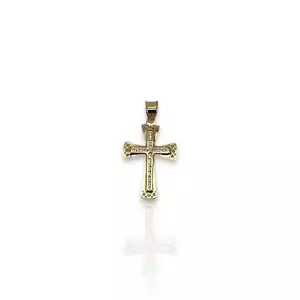 Cross Pendant - 10K Yellow Gold - Picture 1 of 2