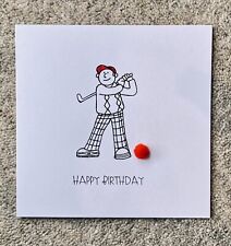 Handmade Birthday Card Golf Male Friend Boy Son Sport Retired Ball Hobby Man