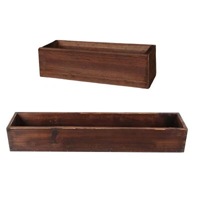Rectangle Centerpiece Storage Box Wooden Planter Box for Patio Yard - Image 1 of 2