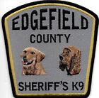 K-9 riesig ! Edgefield S.Carolina Hundeführer DHF Polizei Abzeichen Police Patch