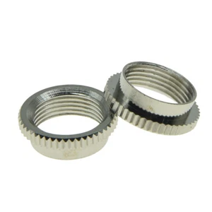 2* 15/32" Fine Knurl Deep Nut Toggle Switch Nut for Gibson/Switchcraft Nickel - Picture 1 of 6