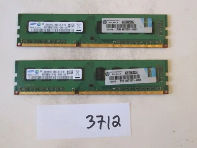 Samsung 2x2Gb=4Gb PC3-10600 1333Mhz DDR3 Desktop Memory RAM (3712) - Image 1 of 2