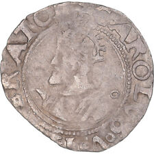[#342186] Coin, FRENCH STATES, Franche-Comté, 1/2 Carolus, 1556, Besançon, VF