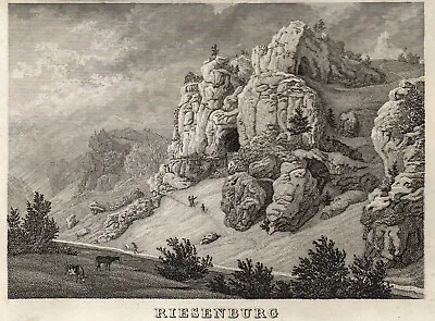Riesenburg Ofr. Original Stahlstich Wiesner 1834 • 31.43€