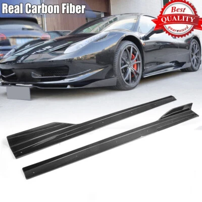 Alerón labial de extensión de faldones laterales de carbono real para Ferrari 458 Italia Spider 11UP - Imagen 1 de 4