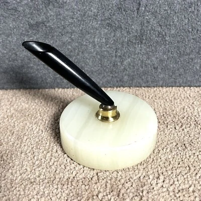 Base Pluma Estilográfica Parker Vintage, Modelo 70-191 Base y Enchufe de Ónix Blanco Foto 1 de 4