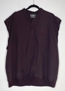 Zero Restriction Men's XL Golf Vest 3-Snap Embroidered Chest Logo Maroon USA - Picture 1 of 11
