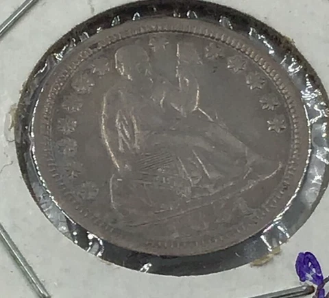 1851 Silver Seated Dime Extra Fine Cover