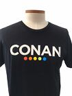 Conan Audience T-Shirt Late Night With Conan O'Brien Black Cotton Bella Canvas L
