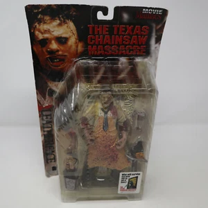 McFARLANE MOVIE MANIACS TEXAS CHAINSAW MASSACRE LEATHERFACE OPENED MOC BLOOD - Picture 1 of 10