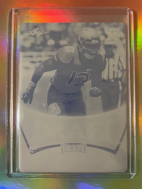 Joshua Kaindoh - 2021 Leaf Draft #BA-JK1 (unsigned) Yellow Printing Plate 1/1 - Image 1 of 2
