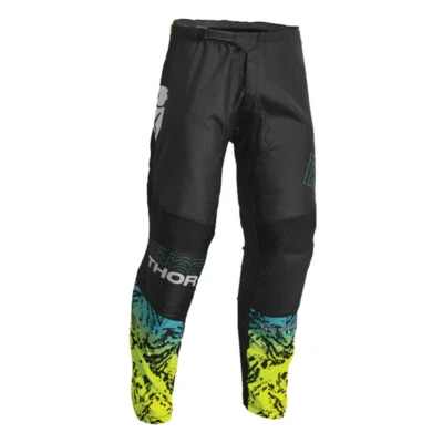 Thor Sector Atlas Black and Acid Green MX Off Road Pants Men's Sizes 28 - 46 - Image 1 of 2