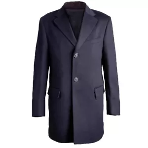 Skyfall James Bond Double Breasted Overcoat Navy Blue Officer Wool OverCoat New - Picture 1 of 5