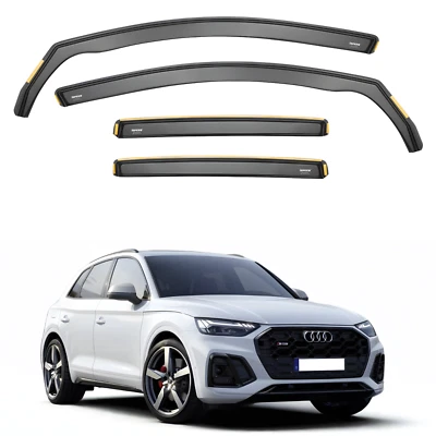 ISPEED Wind Deflectors for Audi Q5 MK2 Type 80A 2017-2024 5-Door SUV 4pc Set - Image 1 of 4