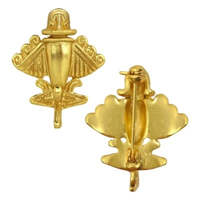 24k GP Quimbaya Flyer Brooch for Thick Coats and Jackets - Image 1 of 4