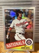 JUAN SOTO 2020 Topps Chrome 1985 Baseball Refractor #85TC-3 Nationals - Yankees