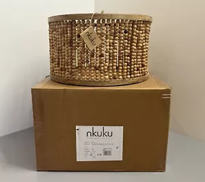 Nkuku Neela Lamp Shade Natural Large RRP £150.00 - Picture 1 of 5