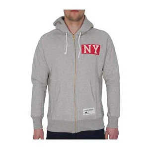 Majestic Athletic Naceri MLB NY Mens Hoody Grey Gym Hooded Crew Neck Sports - Picture 1 of 1