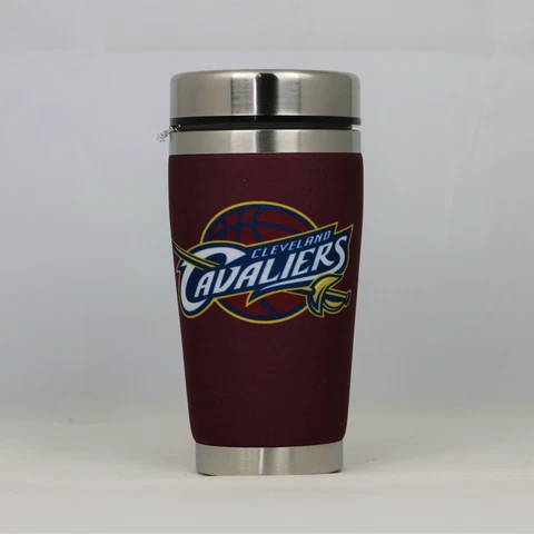 Cleveland Cavaliers Mugzie NBA 16oz Travel Tumbler Coffee Mug Cup Cover