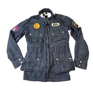 Billionaire Boys Club Denim Jacket Western Trucker Workwear Military Patches L - Picture 1 of 15
