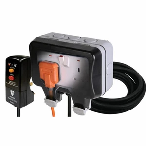 BG WP22KIT/3 Outdoor Wetterfestes Netzsteckdosen-Set mit RCD geschütztem Stecker DIY - Bild 1 von 11