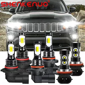 Bombillas antiniebla de haz alto/bajo con faros LED para Jeep Compass 2012-2017 - Imagen 1 de 18