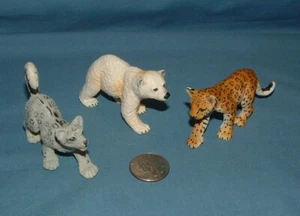 SAFARI LTD. ANIMALI DELLO ZOO (3 PEZZI), ORSO POLARE, LEOPARDO, ECC - SCHLEICH - USATO - Foto 1 di 8