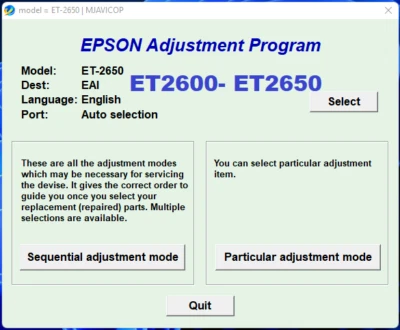 RESET EPSON ET2650 ET2600 ✅resetter ET2600- ET2650🔥Unlimited use 1Pc, Email⭐⭐⭐⭐ - Image 1 of 4