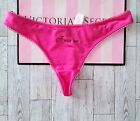 Victoria's Secret SEXY LITTLE THINGS Pink Satin TEASE ME S Thong Panties