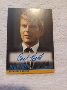 STAR TREK TOS 40th ANNIVERSARY AUTOGRAPH CARD A104 CARL HELD AS LINDSTROM - Picture 1 of 1