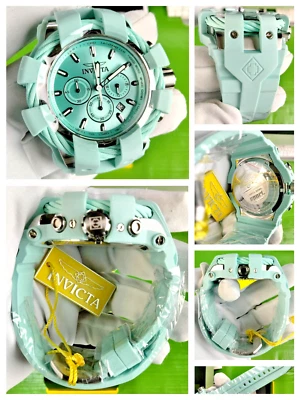 Reloj de cuarzo cronógrafo Invicta Bolt turquesa para hombre 45168 SS caja de silicona correa WR Foto 1 de 4