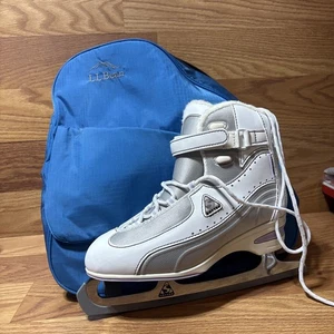 Patines para mujer Jackson Softec, talla 8 con bolsa de skate LL Bean- Blanco, gris, morado - Imagen 1 de 11