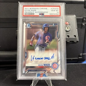 2021 Bowman Chrome Kevin Made Auto 1st Bowman PSA 10 Cubs Nats - Picture 1 of 2