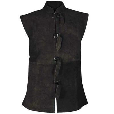 Simple Renaissance Belted Suede Tabard - Image 1 of 3