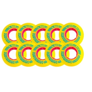 Revision Roller Hockey Wheels Outdoor 47mm Clinger Goalie 82A Yellow 10-Pack - Picture 1 of 3