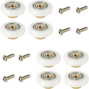 8 Ruote Cuscinetti Di Ricambio per Box Doccia, Rotelle in Ottone Ø19 Mm - Foto 1 di 5