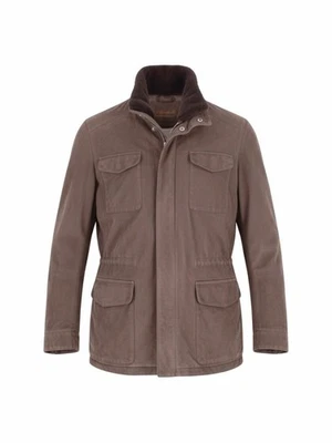 MANDELLI suede jacket cashmere lined EU 50 US 40 Contemporary FIT taupe - Image 1 of 4