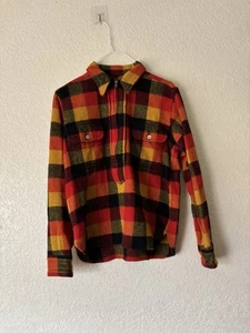 Retail $400 Bathing Ape Bape 1999 Cpo Flannel Checker Wool Shirt Medium - Picture 1 of 6