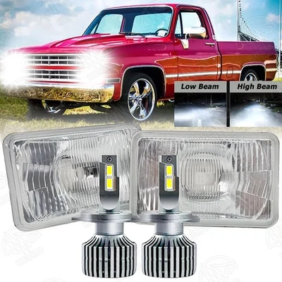 2x 4x6"" faros LED brillantes para Chevrolet Caprice Monte Carlo 1977-1986 Foto 1 de 4