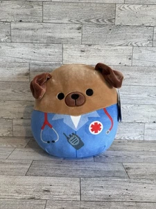 Peluche Kellytoy Squishmallow Heroes Daryl cane EMT paramedico 8" nuovo con etichette - Foto 1 di 5