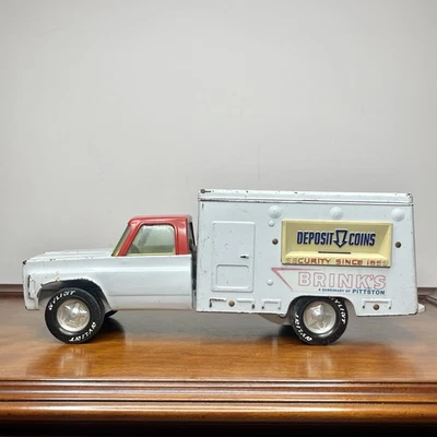 老式 20 世纪 70 年代 NYLINT 压钢带安全雪佛兰卡车银行 #4170  — 第 1/4 张图片