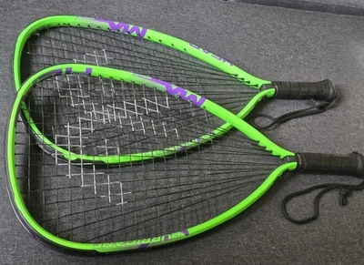 2x Head MX Hurricane Green Metallix Racquetball Racket 3 5/8 - Image 1 of 4