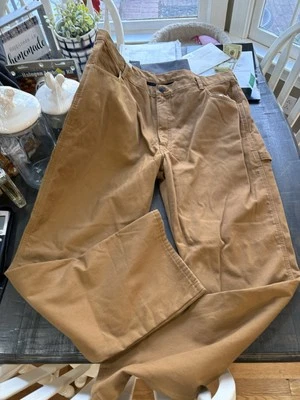 Pantalones utilitarios de lona forrados de lana Dickies para hombre 40x32 marrón ropa de trabajo de carpintero Foto 1 de 4