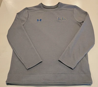 Camiseta UCLA Under Armour Gris Waffle Para Hombre Talla Lg Manga Larga Equipo Frío Foto 1 de 4
