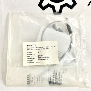 Lot of 2 Festo SMT-8M-A-PS-24V-E-0.3-M8D Proximity Sensors 24V PNP M8 Connector - Picture 1 of 3