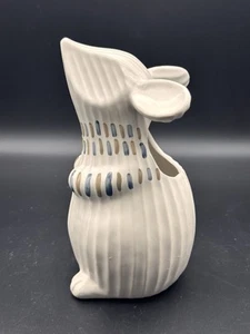 SAGEBROOK HOME Keramik kleine Maus Vase 8" geprägt skurril modern Wohndeko - Bild 1 von 9