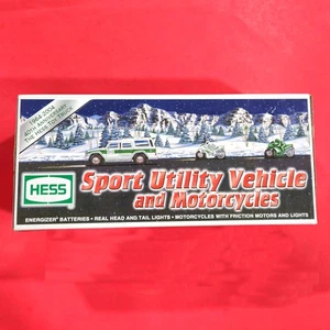 2004 COLLECTIBLE 40TH ANNIVERSARY HESS SPORT UTILITY VEHICLE & MOTORCYCLES   LF - Picture 1 of 5