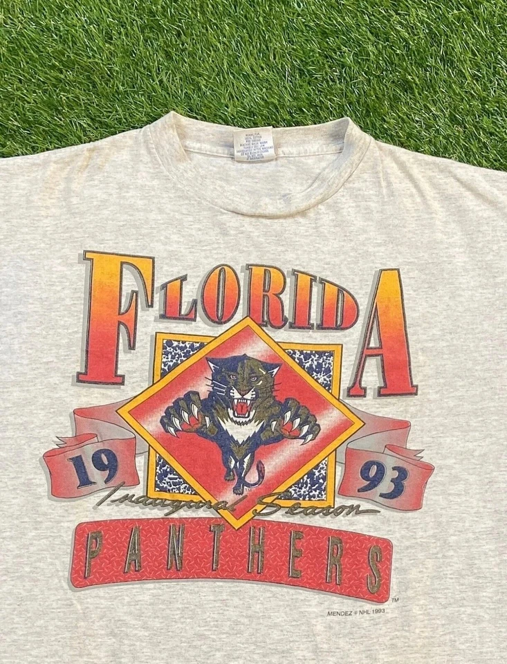 Camiseta del equipo de hockey Florida Panthers retro vintage temporada 1993 AN59611 Foto 1 de 1