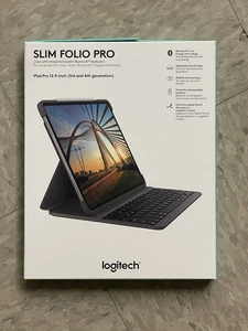 Logitech iPad Keyboard Case SLIM FOLIO PRO 12.9-inch 3rd/4th Gen 920-009703 - Picture 1 of 7